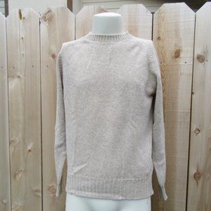 Vintage 80's The Fox Collection Wool Blend Beige Tan Sweat Size Medium 38-40